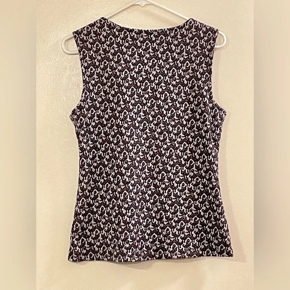 MAEVE by ANTHROPOLOGIE Tomcat Top in Black Motif - Picture 6 of 8